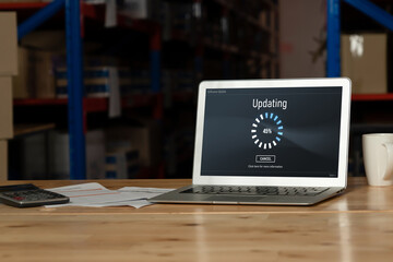 Software update on computer for modish version of device software upgrade