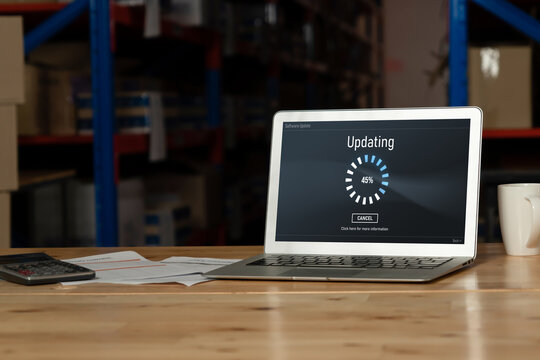 Software update on computer for modish version of device software upgrade