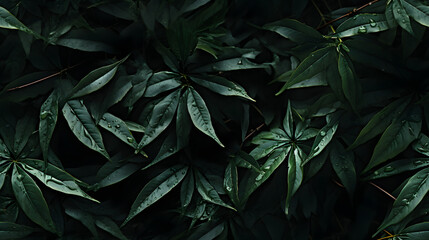 Bamboo leaves pattern High-definition, seamless texture