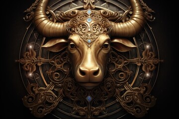 Fototapeta na wymiar Zodiac Taurus Symbol astrological animal Taurus the bull star sign