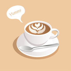  Coffee, cappuccino,drinks,cup of coffee with spoon , breakfast , coffee with milk, hot chocolate, cocoa