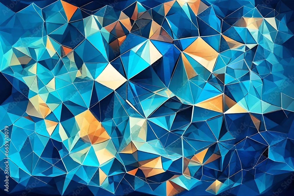 Poster abstract background with triangles