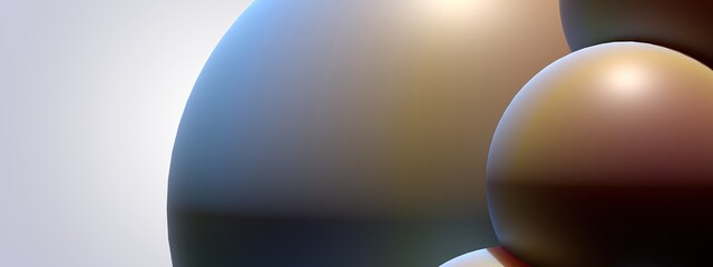 Pop sphere blue and yellow elegant and modern 3D rendering image background