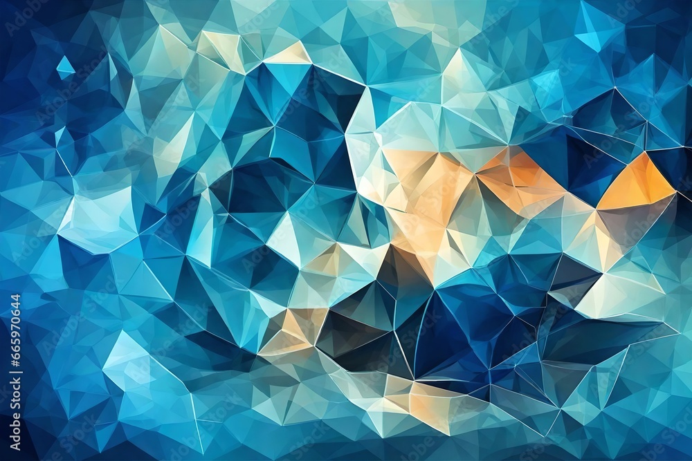 Poster abstract background with triangles