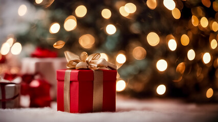 Banner natalizio, pacco regalo