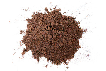 Small Pile of Soil Isolated on White