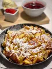 Famous Austrian sweet dish Kaiserschmarrn