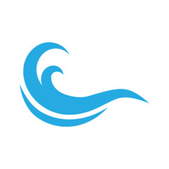 Fototapeta na wymiar water wave logo, beach waves, sea, vector design