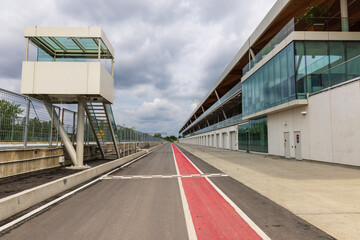 Entrance of the pit lane of the Gilles Villeneuve circuit, Montreal, Canada - obrazy, fototapety, plakaty