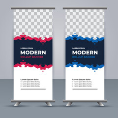 professional modern vector business roll up banner template design