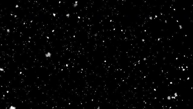 Snowfall. Christmas Snowfall. Winter Snow. Seamless Loop