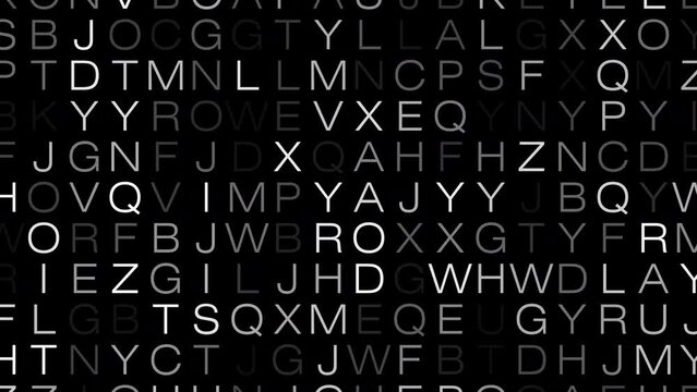 Dynamic motion of fancy letters on custom background. Digital artistry visual communication in chaotic and creative lettering style
