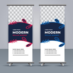 professional modern vector business roll up banner template design