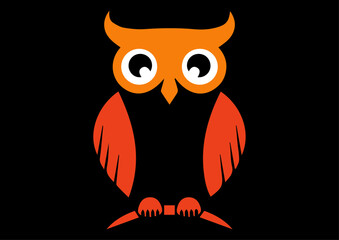 vector colorful owl, bird, animal drawing designs