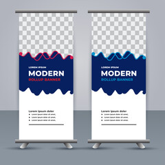 professional modern vector business roll up banner template design