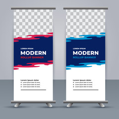 professional modern vector business roll up banner template design
