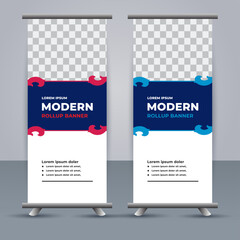 professional modern vector business roll up banner template design