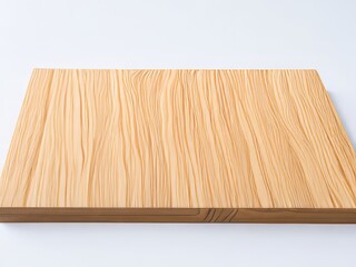 una tabla de madera en fondo blanco
