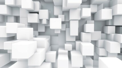 White cubes, illustration background