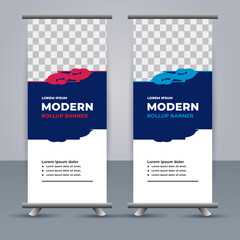 professional modern vector business roll up banner template design