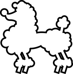 dog poodle fluffy icon