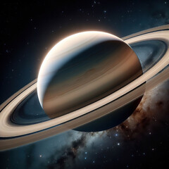Planet Saturn and his rings.