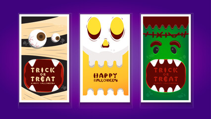 Halloween stories collection template design