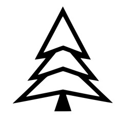 Decorative Christmas Tree Vector Illustration - Festive Xmas Tree Design for Greeting Cards, Holiday Decor, and Winter Celebrations - Traditional Green Pine Tree with Ornaments, Stars, and Lights