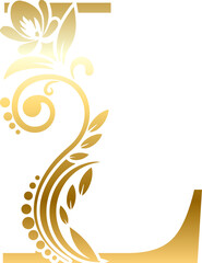 Gold Letter L
