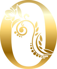 Gold Letter O