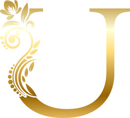 Gold Letter U