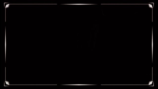 Retro frame. Vintage effect. Recreated frame from the silent film era. Patterned frame in the style of old silent cinema.