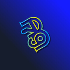 the logo consists of the letter B and number 79 combined. Outline and elegant.