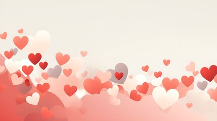 A charming Valentine's Day heart vector background, valentines day presentation background,love background for greeting cards,By Generative AI. - obrazy, fototapety, plakaty