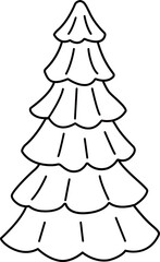 Fototapeta premium Christmas tree outline