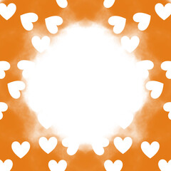 Orange heart background