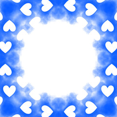 Blue heart background 