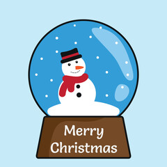 christmas card with snowman