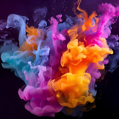 Fototapeta premium rainbow colors explosion, 