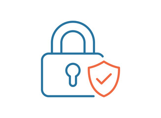 Secure icon in flat style. Privacy guarantee vector illustration on isolated background. Safety risk sign business concept.