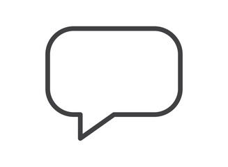 Naklejka premium Dialogue balloon icon in flat style. Speech bubble vector illustration on isolated background. Comment sign business concept.