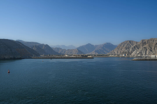 Stadt Khasab an der Stra&szlig;e von Hormus, Halbinsel Musandam, Oman 