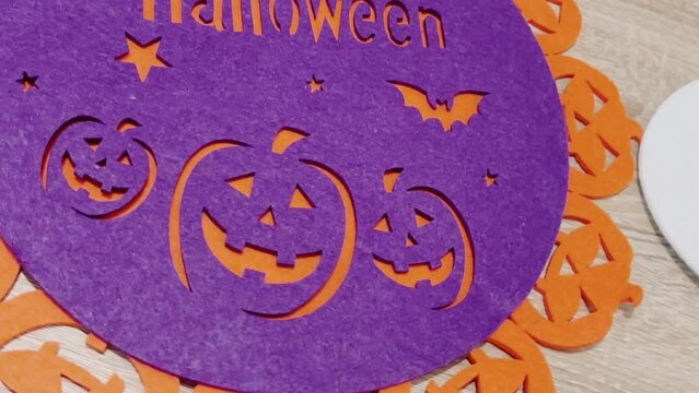 video of some Halloween decorations