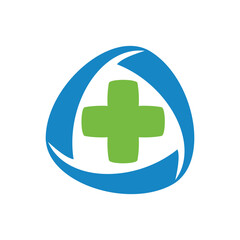 medical health triangle logo icon