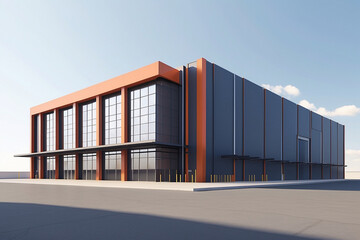 Modern logistics warehouse building structure. AI technology generated image
ai generative - obrazy, fototapety, plakaty