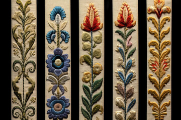 flower thread embroidery