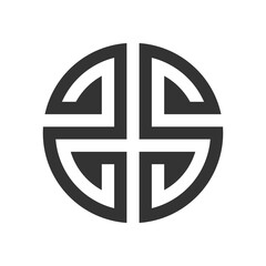 number 25 unique logo icon