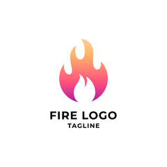 Fire flame Logo design vector template