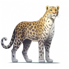 Cheetah isolated on a white background