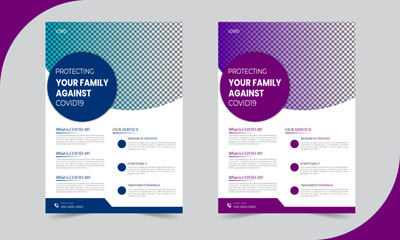 Modern Medical Flyer Design Template or vector illustrator